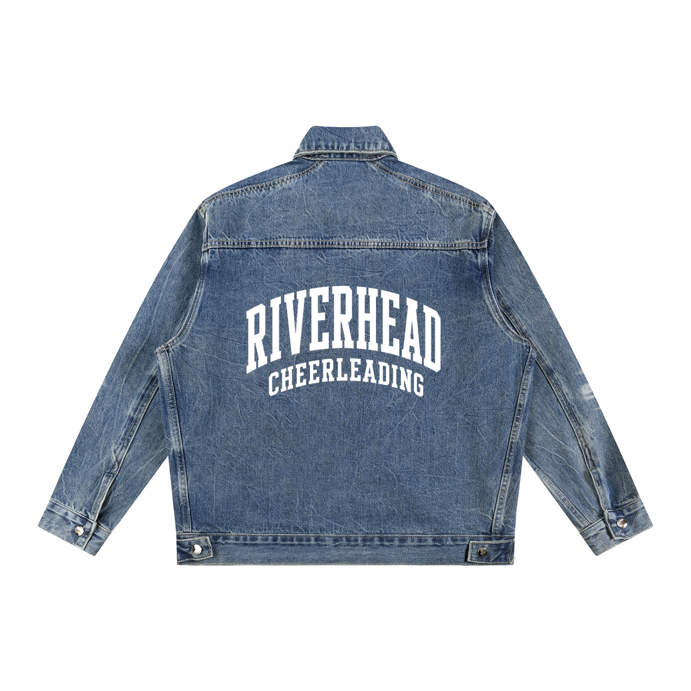Vintage Wash Zip Up Denim Jacket