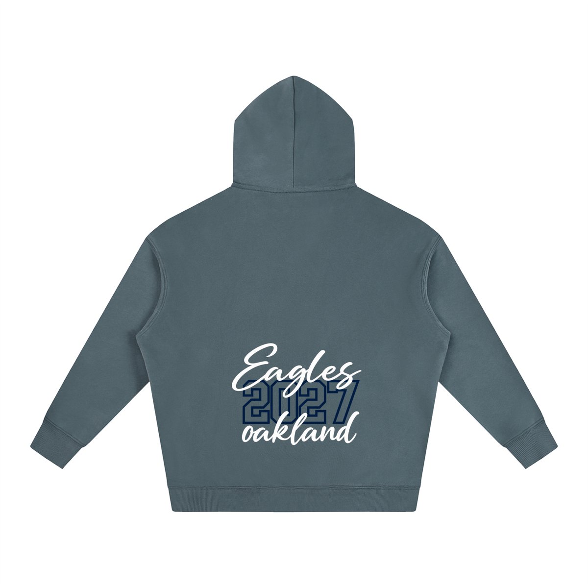 Cursive Front Oakland Middle Oversize Fleeced Hoodie