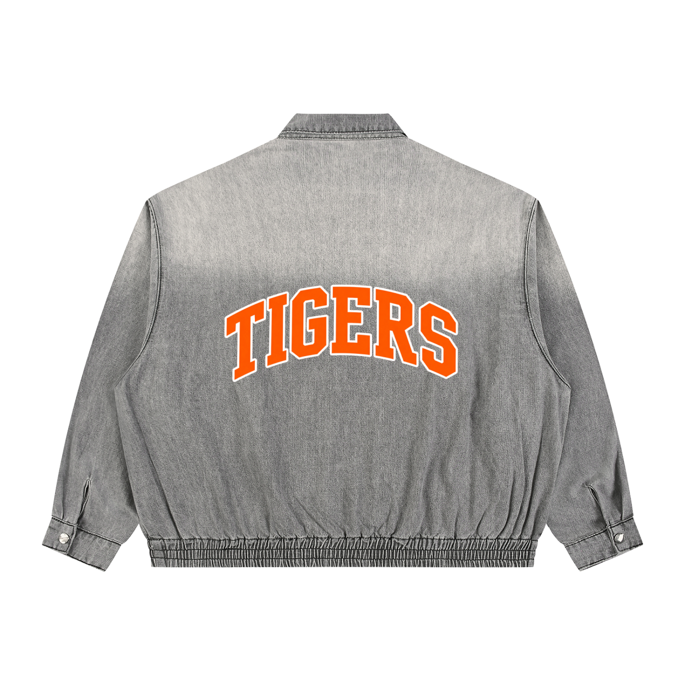 Unisex Vintage Wash Full-Zip Denim Jacket