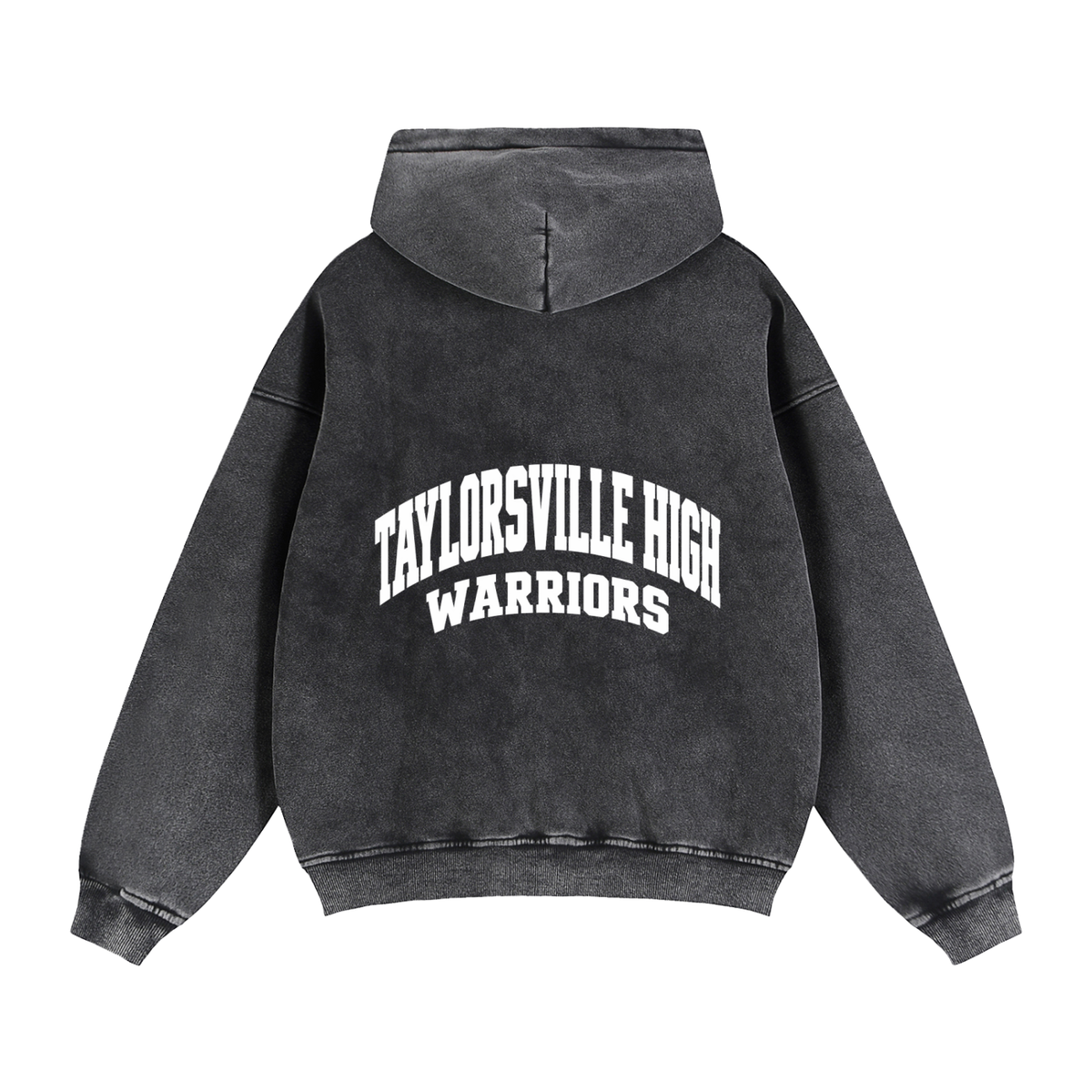 Basic 2 White Taylorsville Zip-Through Boxy Fleece Hoodie