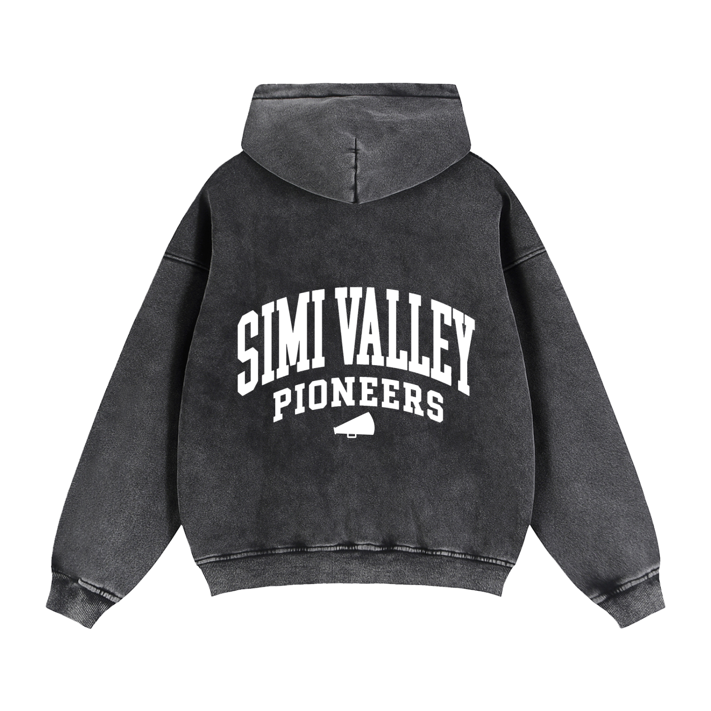 Basic 2 White Simi Valley Zip-Through Boxy Fleece Hoodie