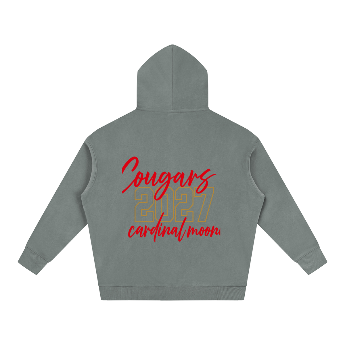 Cursive Front Cardinal Mooney Oversize Fleeced Hoodie