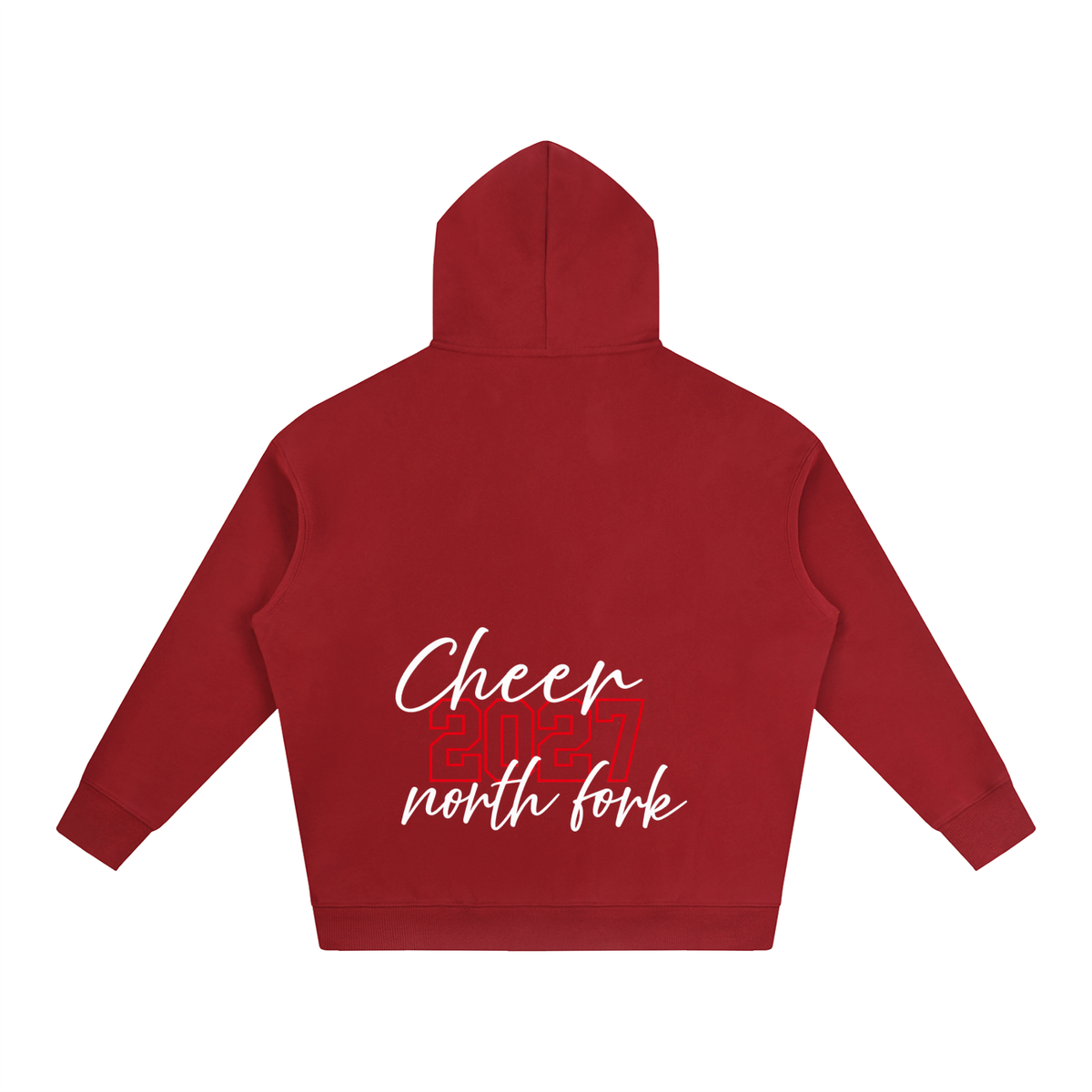 Cursive Front North Fork Oversize Fleeced Hoodie