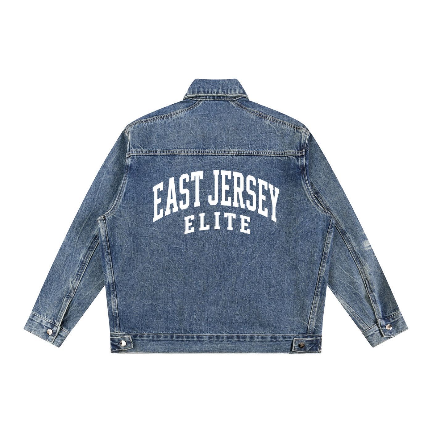 Vintage Wash Zip Up Denim Jacket