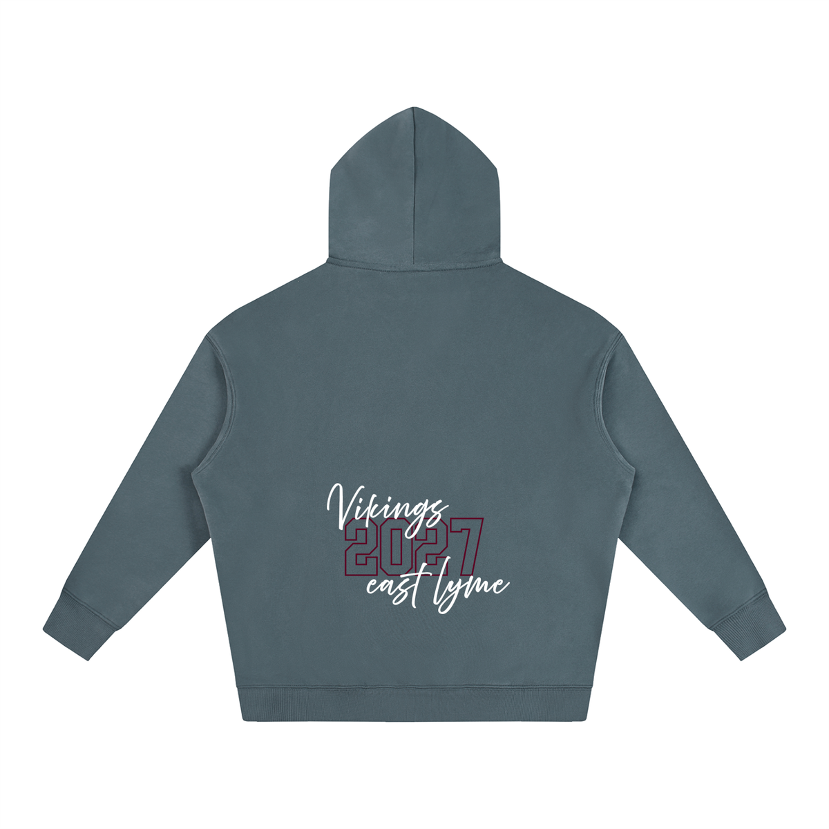 Cursive Front East Lyme Oversize Fleeced Hoodie