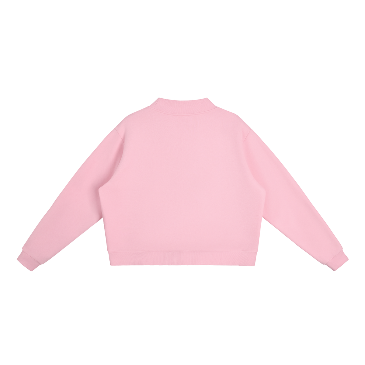 Basic 1 Cardinal Mooney Essential Fleece Mock-Neck Crew Sweatshirt