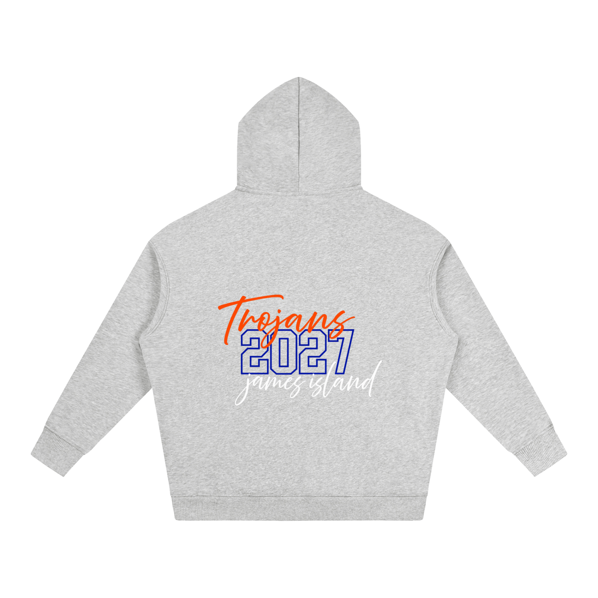 Cursive Front James Island Oversize Fleeced Hoodie