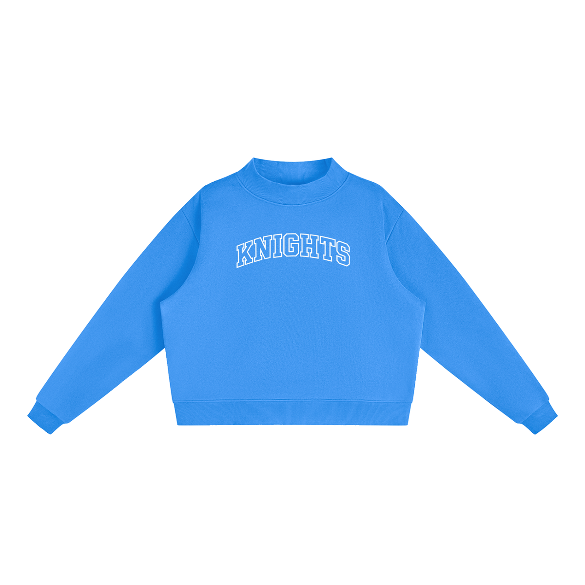 Essential Fleece Mock-Neck Crew Sweatshirt