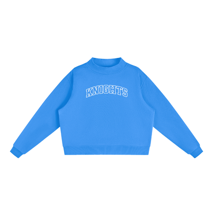 Essential Fleece Mock-Neck Crew Sweatshirt