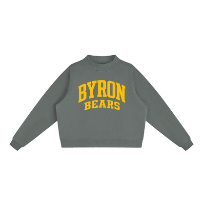 Essential Fleece Mock-Neck Crew Sweatshirt