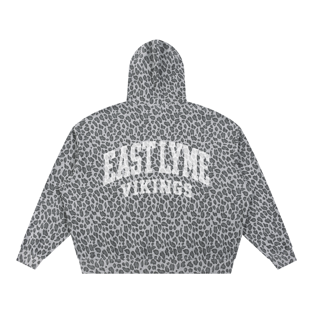 East Lyme Unisex Boxy Leopard Print Hoodie