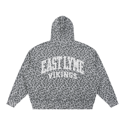 East Lyme Unisex Boxy Leopard Print Hoodie
