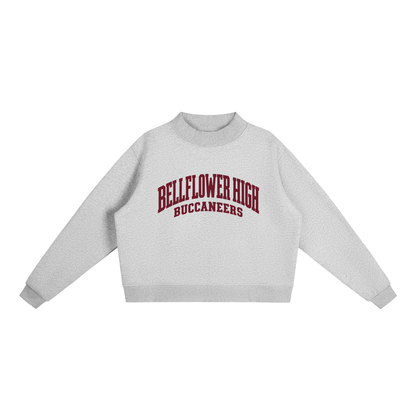 Basic 2 Bellflower Essential Fleece Mock-Neck Crew Sweatshirt