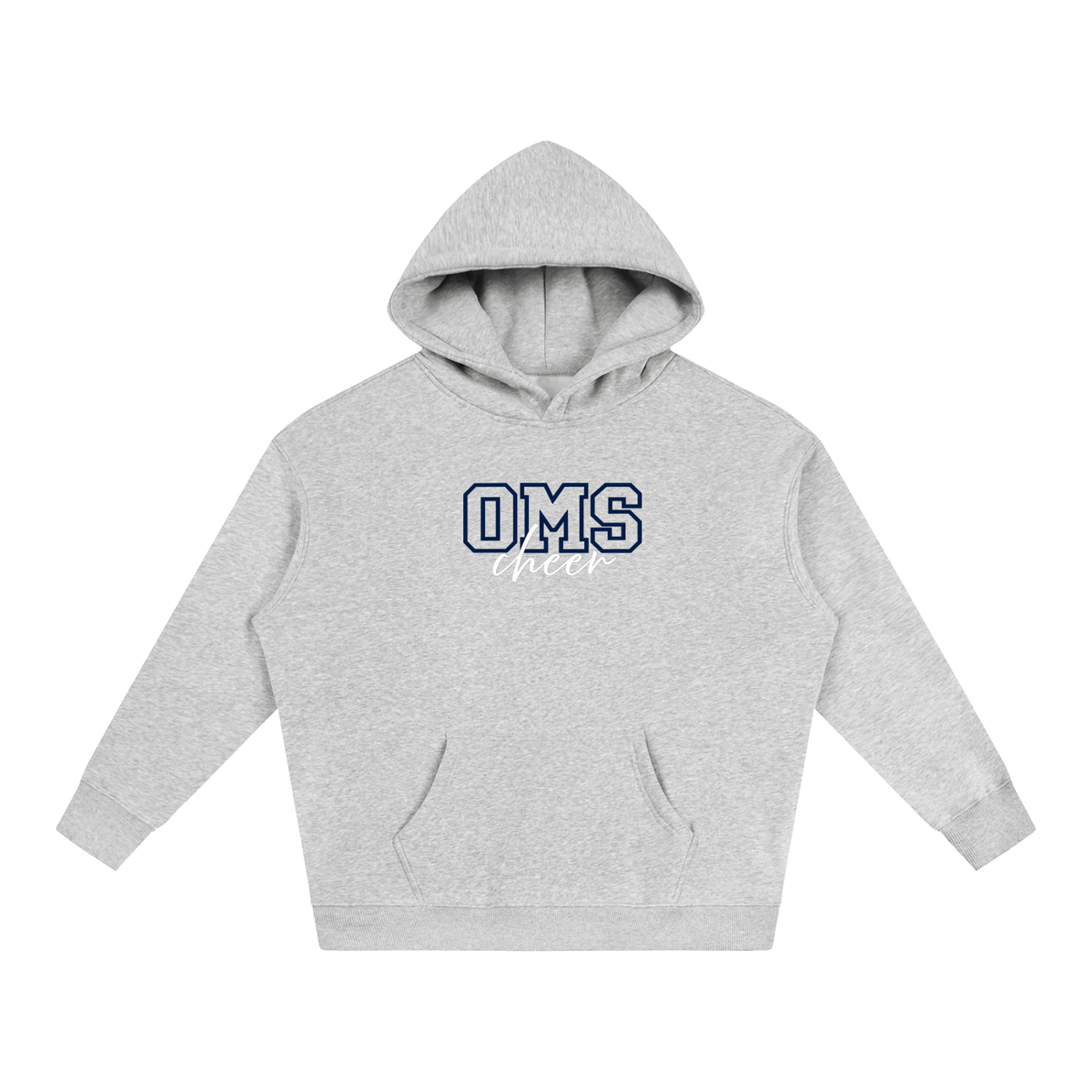 Cursive Front Oakland Middle Oversize Fleeced Hoodie