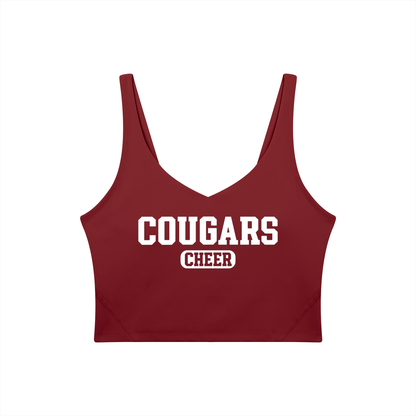 Old School Cardinal Mooney Women's V-Neck Yoga Sports Bra