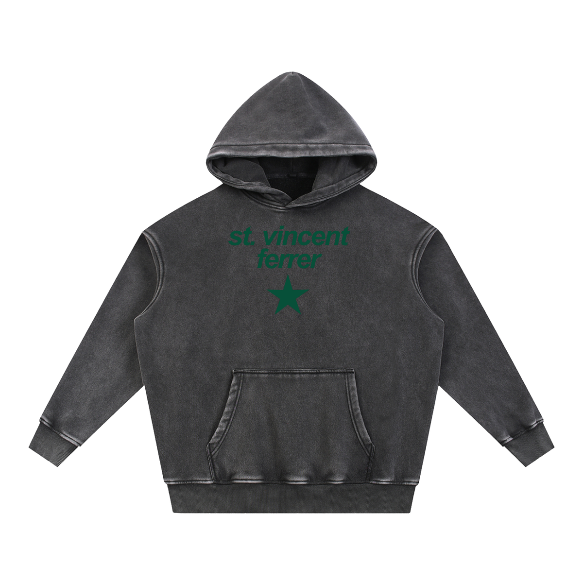 Big Star St Vincent Ferrer Snow Wash Fleece Oversize Hoodie