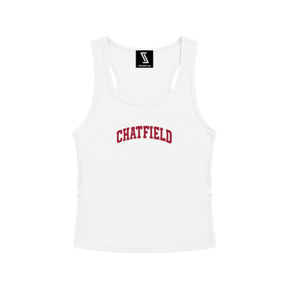 Polka Dot Chatfield Women’s Ruched Tank Top