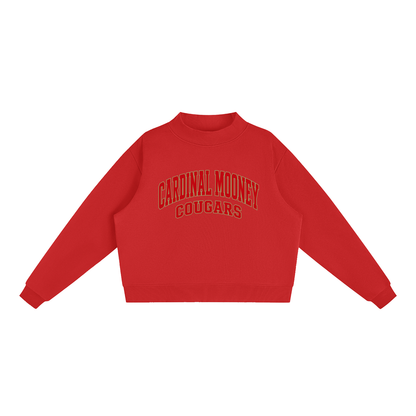 Basic 2 Cardinal Mooney Essential Fleece Mock-Neck Crew Sweatshirt
