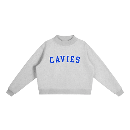 Essential Fleece Mock-Neck Crew Sweatshirt