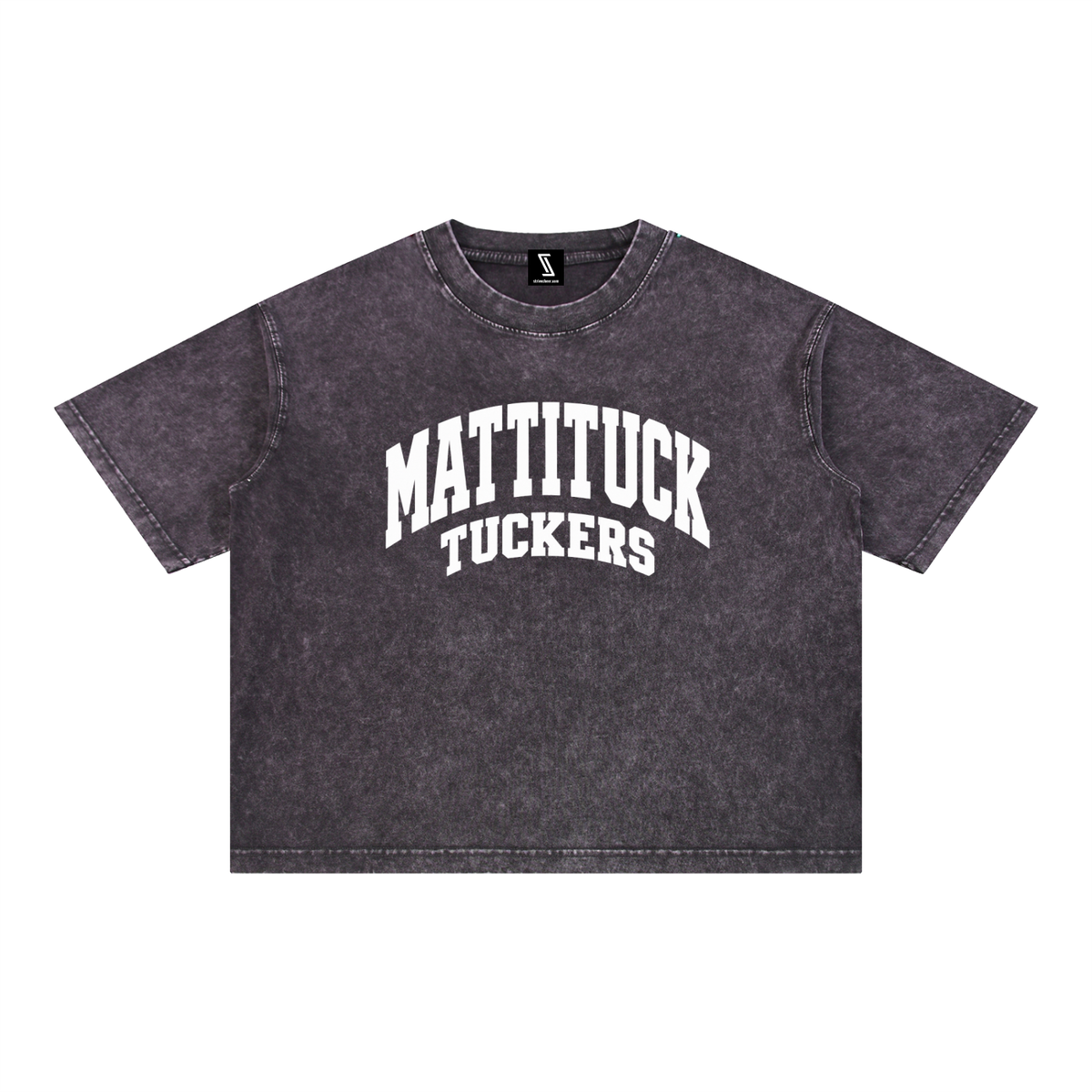 Basic 2 White Mattituck Mineral Wash Boxy Cotton T-Shirt