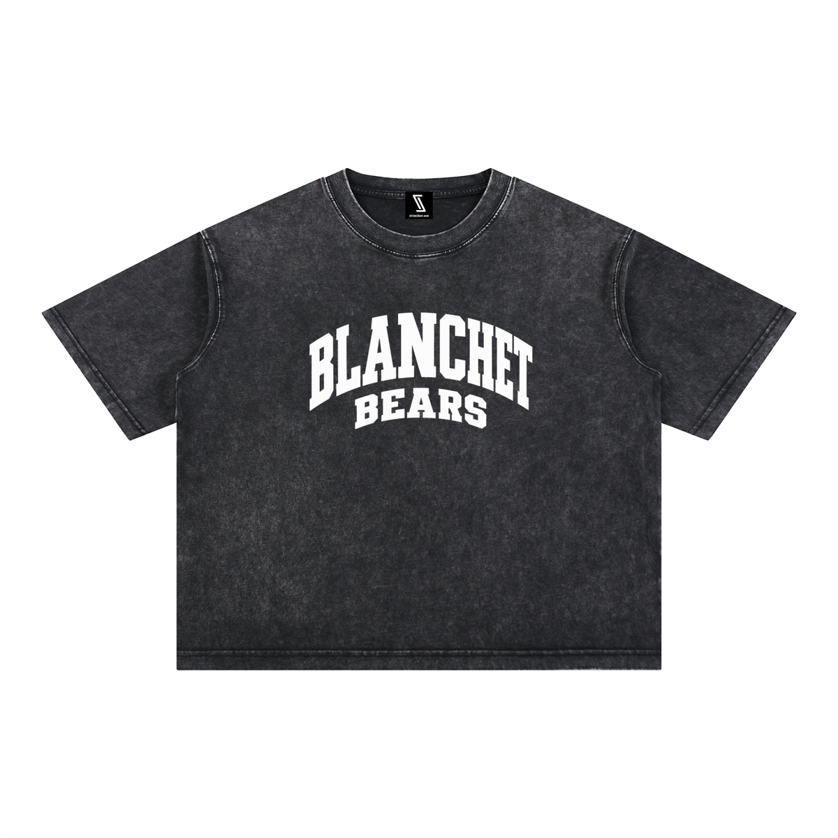 Basic 2 White Blanchet Mineral Wash Boxy Cotton T-Shirt