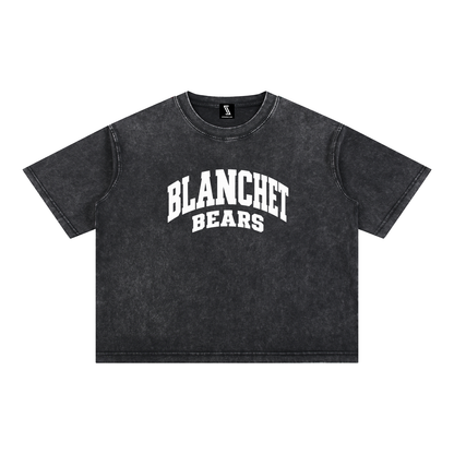 Basic 2 White Blanchet Mineral Wash Boxy Cotton T-Shirt
