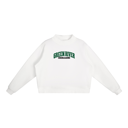 Basic 1 Green River Essential Fleece Mock-Neck Crew Sweatshirt (printed)
