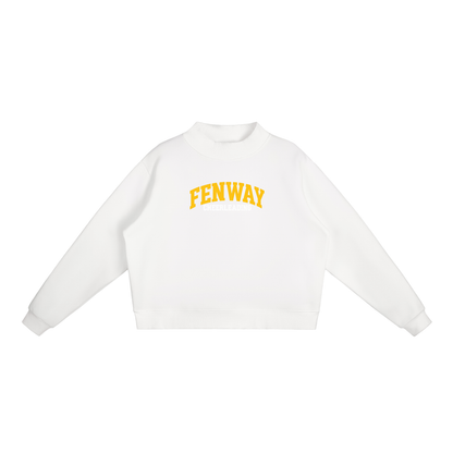 Basic 1 Fenway Essential Fleece Mock-Neck Crew Sweatshirt (printed)