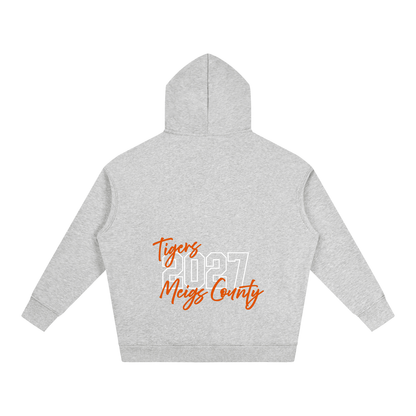 Cursive Front Meigs County Oversize Fleeced Hoodie