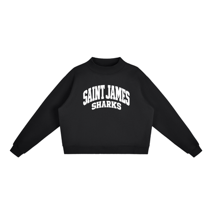 Essential Fleece Mock-Neck Crew Sweatshirt
