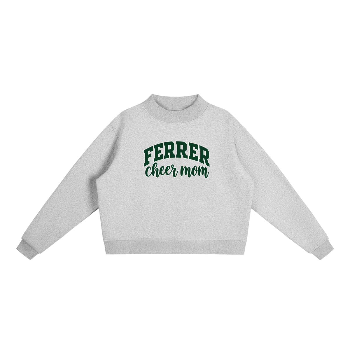 Cheer Mom St Vincent Ferrer Essential Fleece Mock-Neck Crew Sweatshirt (printed)
