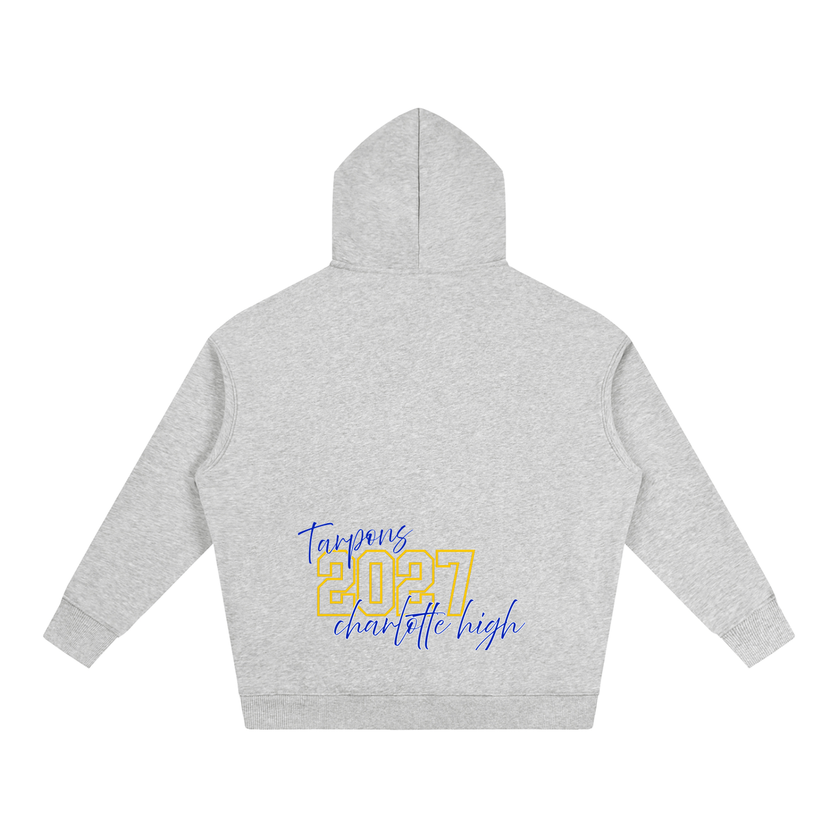 Cursive Front Charlotte Oversize Fleeced Hoodie