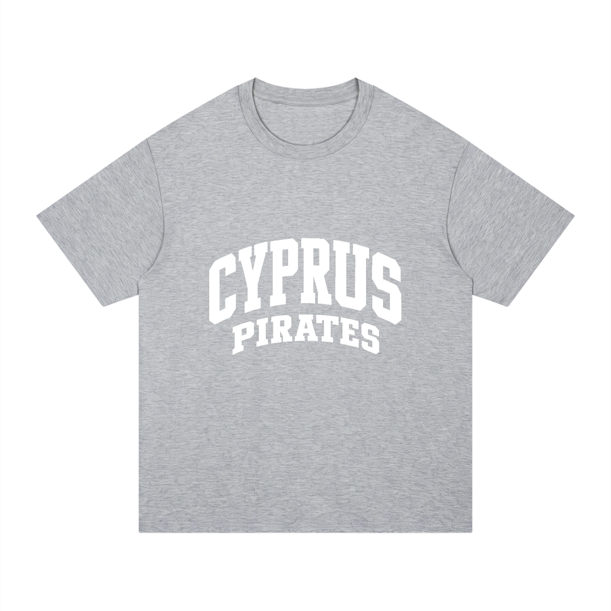 Basic 2 White Cyprus Unisex Regular Fit Cotton T-Shirt