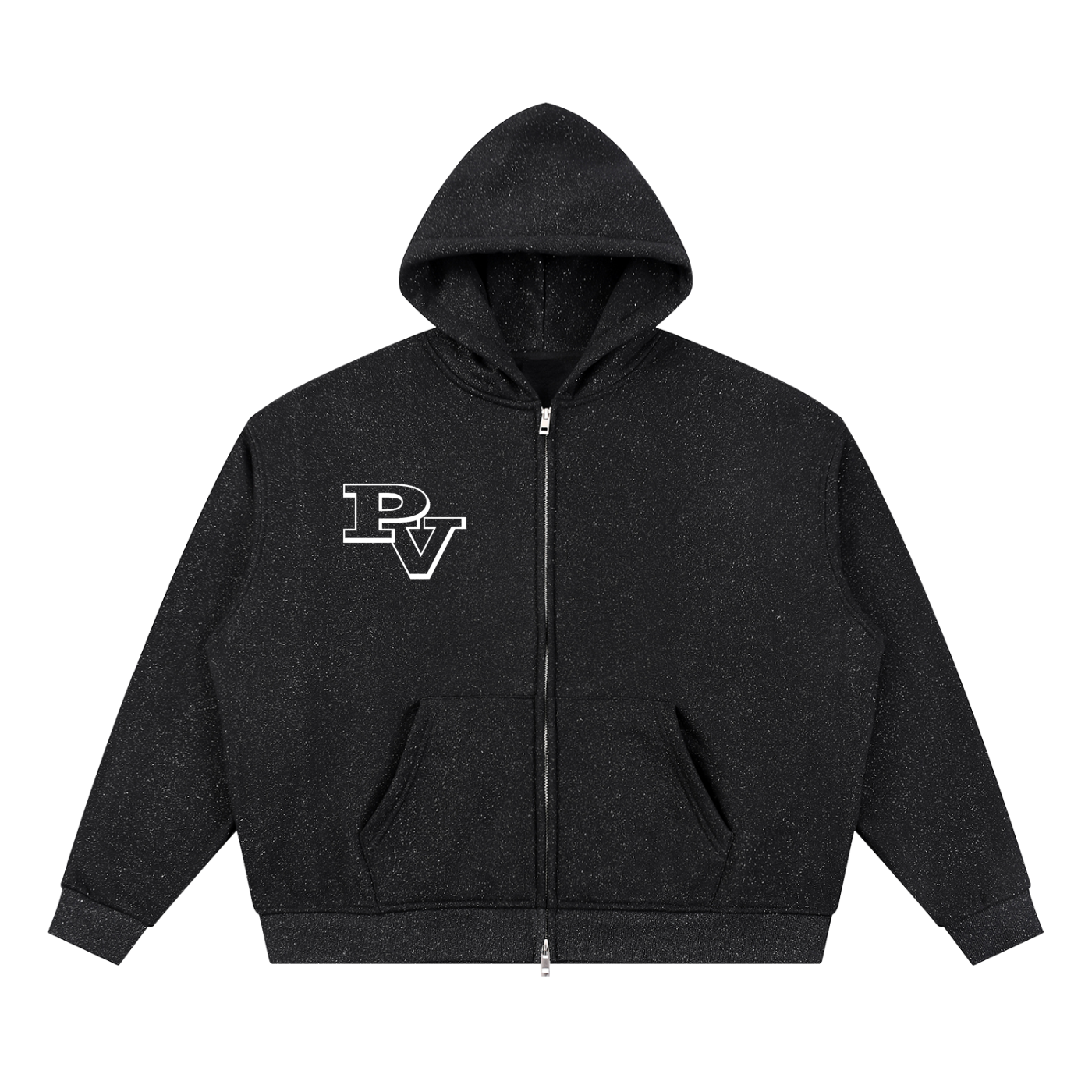 Unisex Sparkles Full Zip Boxy Hoodie