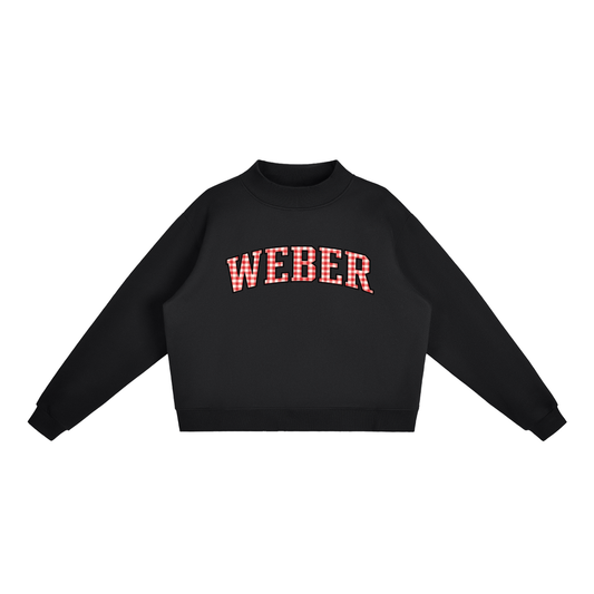 Gingham Weber Mockneck