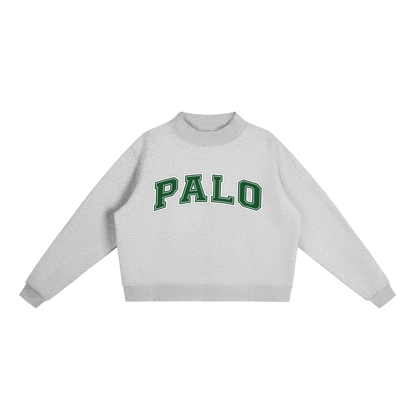 Essential Fleece Mock-Neck Crew Sweatshirt