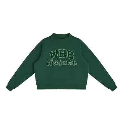 Cheer Mom Westhampton Essential Fleece Mock-Neck Crew Sweatshirt