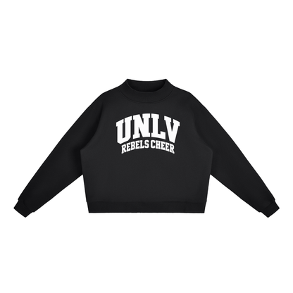 Basic 2 White UNLV Essential Fleece Mock-Neck Crew Sweatshirt (printed)