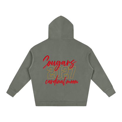 Cursive Front Cardinal Mooney Oversize Fleeced Hoodie