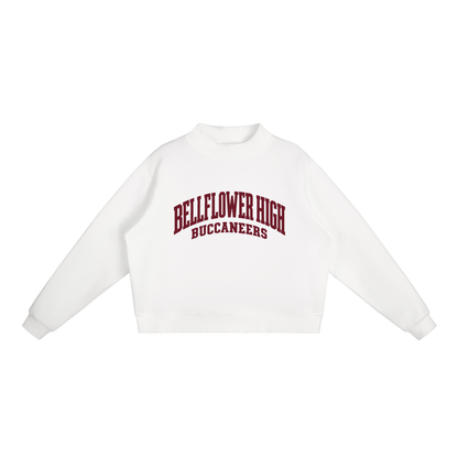Basic 2 Bellflower Essential Fleece Mock-Neck Crew Sweatshirt