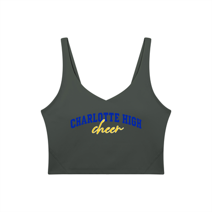 Cursive Charlotte Women's V-Neck Yoga Sports Bra