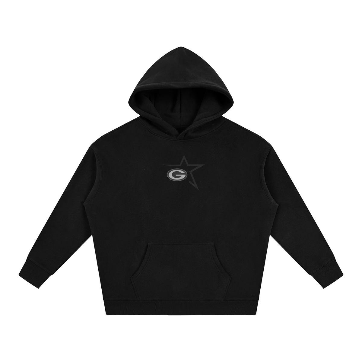 Vector Star Front Green Bulldogs Oversize Fleeced Hoodie
