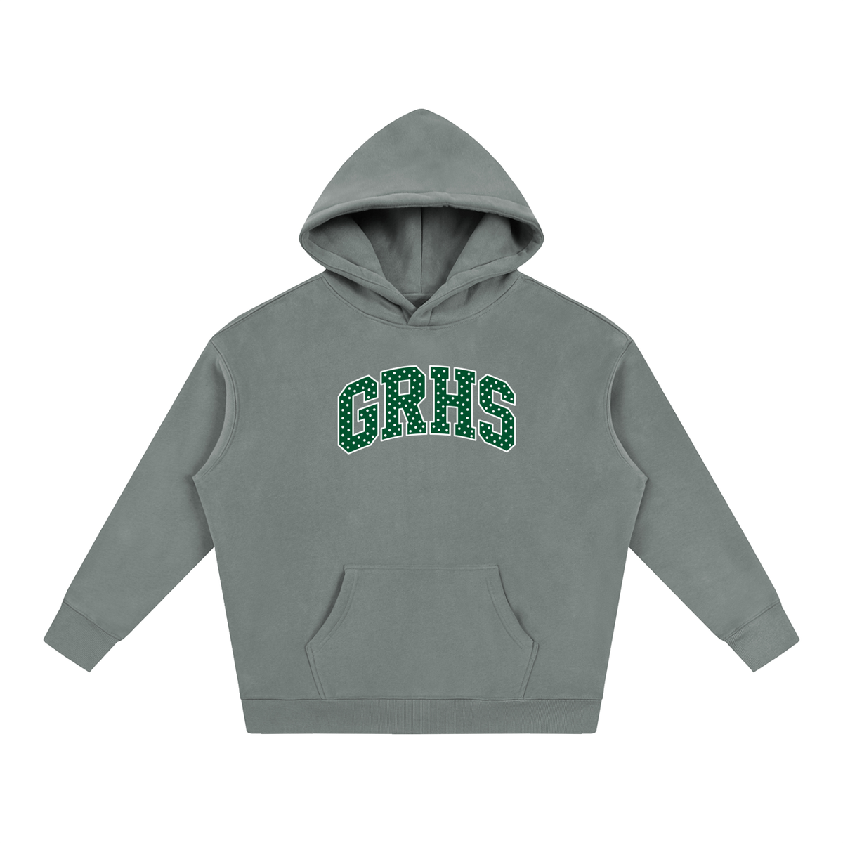 Polka Dot Green River Oversize Fleeced Hoodie