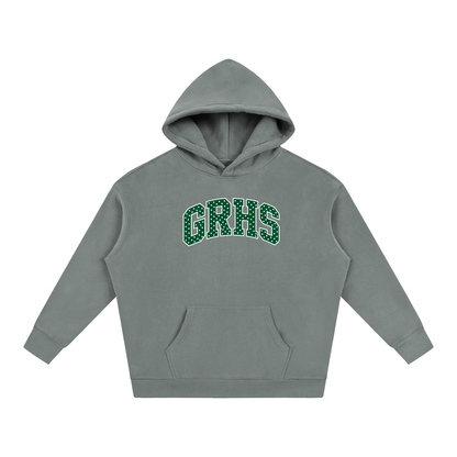 Polka Dot Green River Oversize Fleeced Hoodie