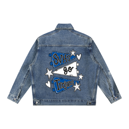 Lets Go Silver Valley Vintage Wash Zip Up Denim Jacket