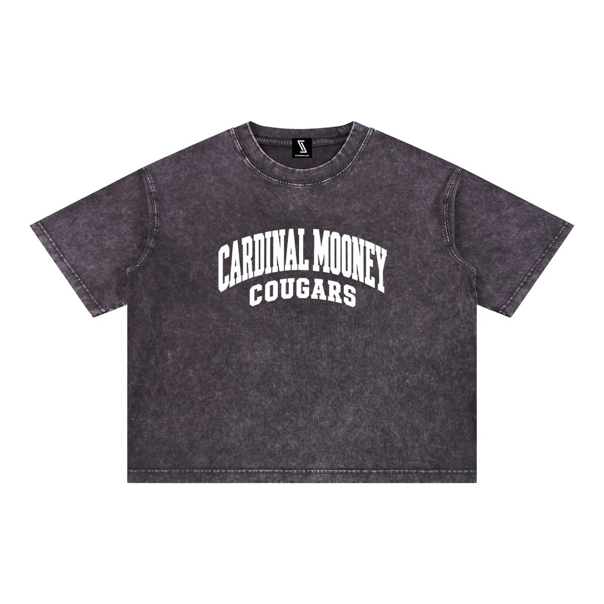 Basic 2 White Cardinal Mooney Mineral Wash Boxy Cotton T-Shirt