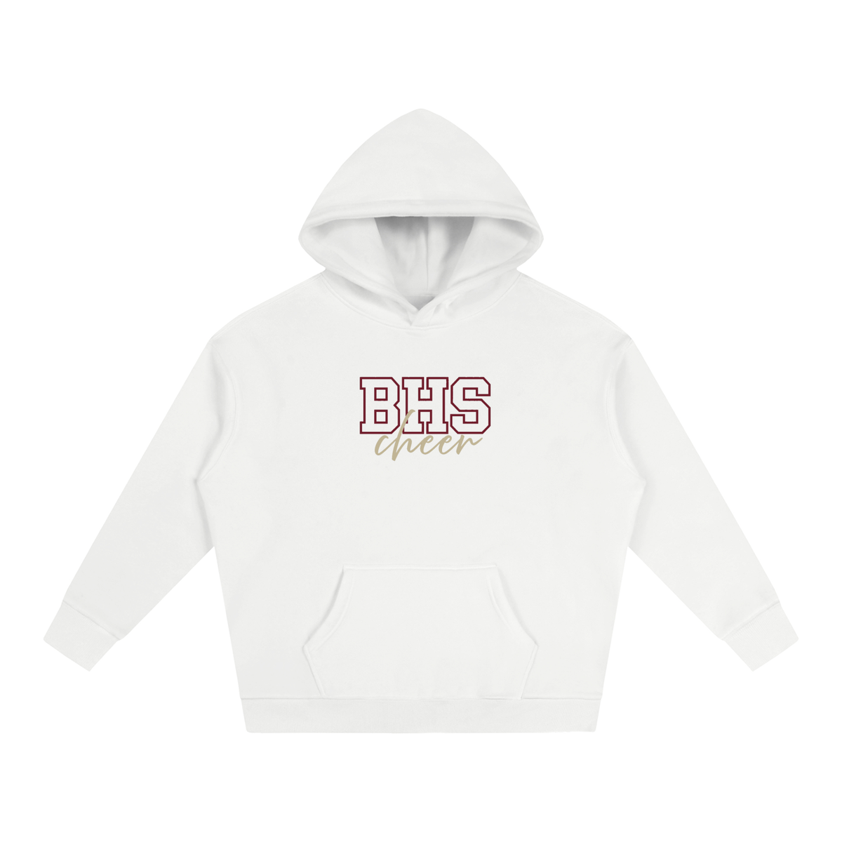 Cursive Front Bellflower Oversize Fleeced Hoodie