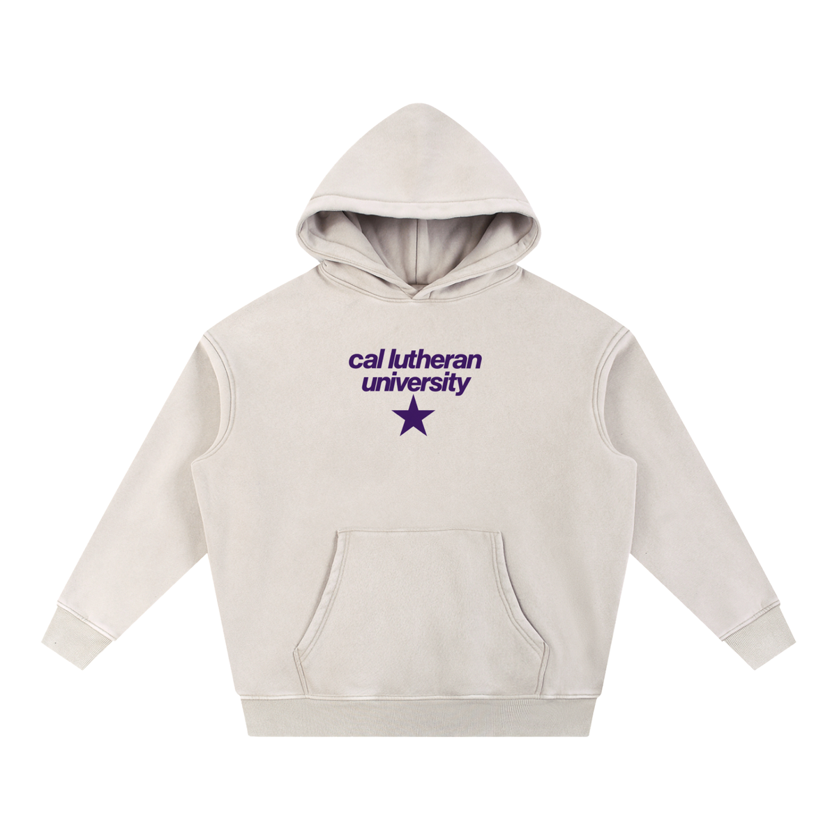 Big Star Cal Lutheran Snow Wash Fleece Oversize Hoodie
