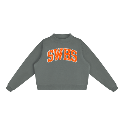 Essential Fleece Mock-Neck Crew Sweatshirt