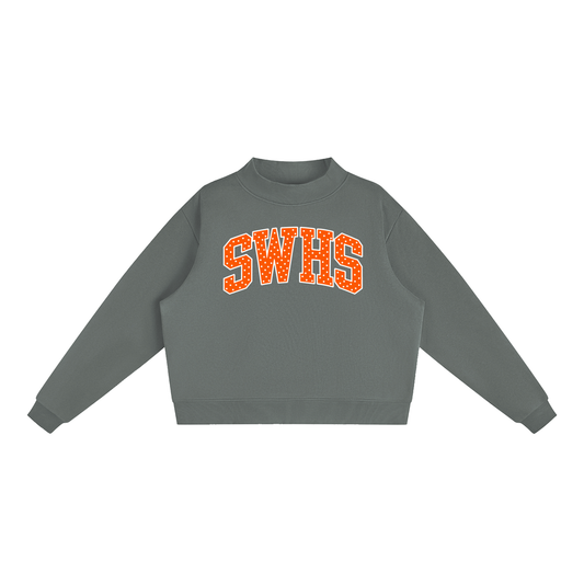Essential Fleece Mock-Neck Crew Sweatshirt